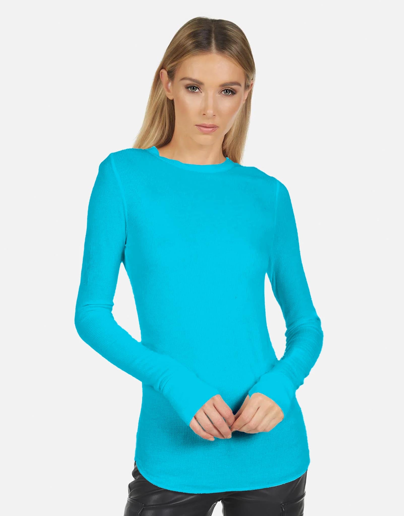 Top | Turquoise Alick Lauren Michael in Fitted by Women\'s Stone L/S