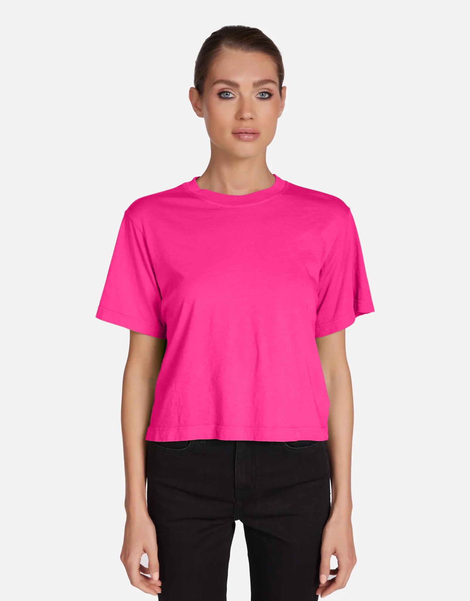 Cotton Bright Pink Oversized T-Shirt