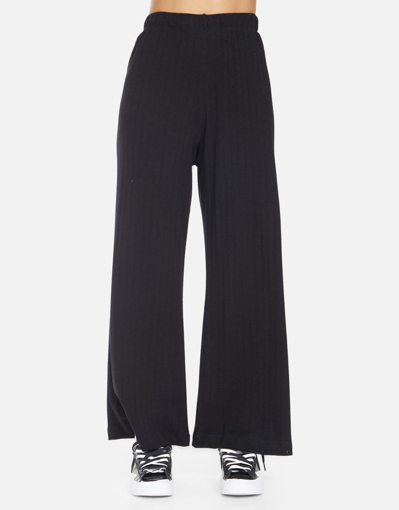 Soft Knit Pointelle Flare Pants